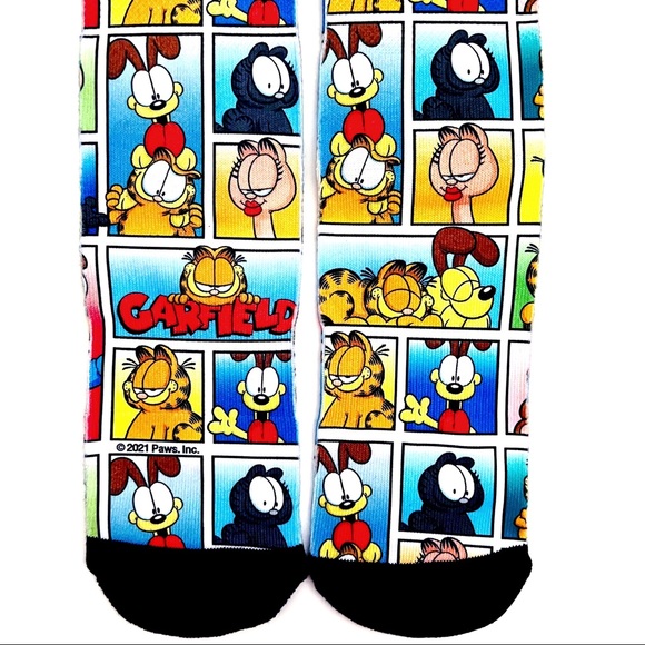 Odd Sox Nickelodeon Garfield Odie Cartoon Comic Crew Socks Mens Womens Gift - Picture 5 of 7
